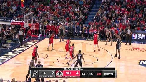 【NBA集锦】高炮台挡不住 阿尔德里奇外线发射轻松命中