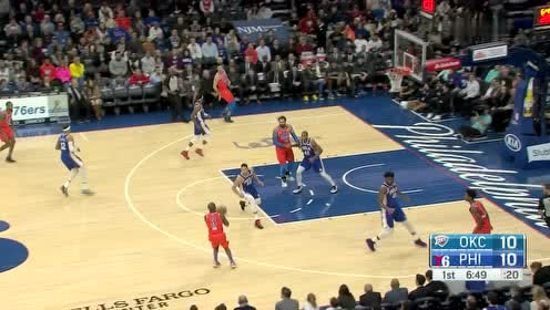 【NBA集錦】圣保羅開場發(fā)力 連續(xù)行進(jìn)間急停干拔三分射穿費城