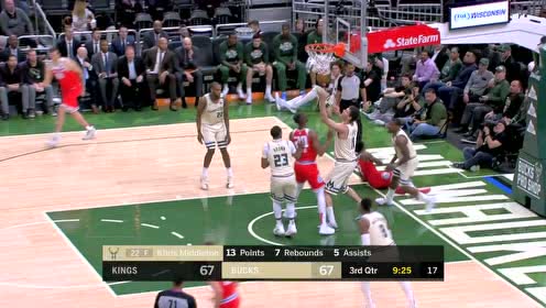 【NBA集锦】得分表演 米德尔顿慢三步抛投遭福克斯青春突破回应