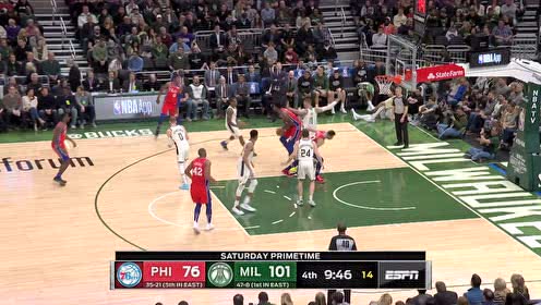 【NBA集锦】绝处逢生真实案例 恩比德身陷围城翻身跳投应声入网