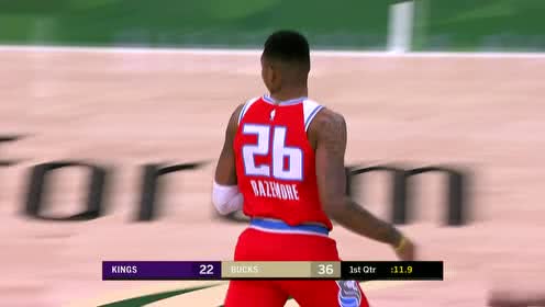 【NBA集锦】都是突破好手 别利查贝兹莫尔连续突分前者暴扣终结