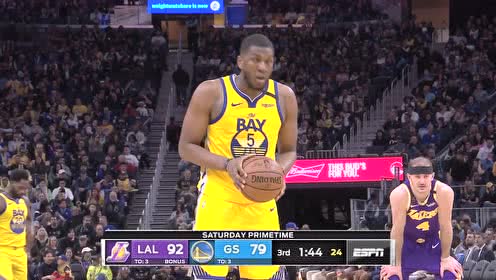 【NBA集锦】这才是冠军底蕴的球 勇士精彩转移路尼上篮2+1
