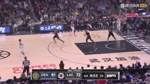 【NBA集锦】速度与力量的完美结合 乔治单臂擎天上演战斧暴扣