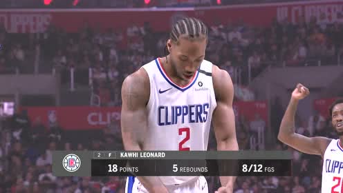 【NBA集錦】被犯規(guī)也沒關(guān)系 萊昂納德單打再次完成2 1