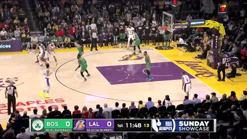 【NBA集錦】開(kāi)場(chǎng)就進(jìn)三分 詹姆斯助攻布拉德利外線得手