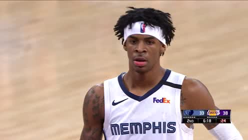 【NBA集锦】赛季最佳新秀垂手可得 莫兰特单挑卡鲁索2+1