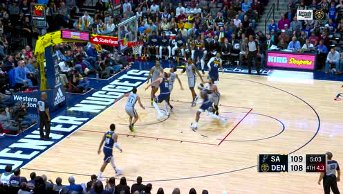 【NBA集锦】反超就在一瞬间 贾马尔穆雷后仰跳投稳稳命中