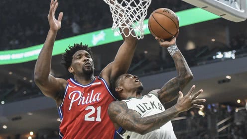 【NBA集锦】恩比德vs雄鹿集锦 全场17+11率队掀波逐浪难挽颓势