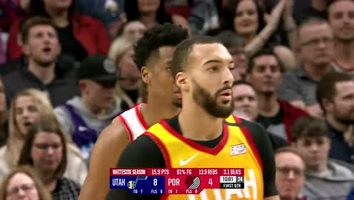 【NBA集锦】娴熟的内外配合 利拉德击地妙传怀特塞德双手重扣