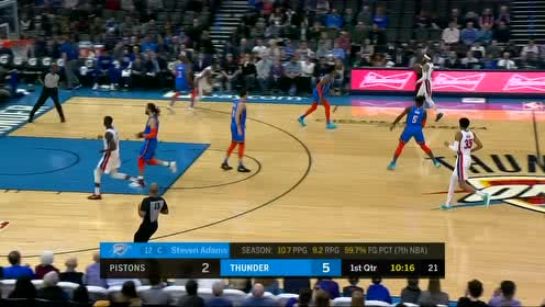 【NBA集錦】海王制霸籃下亞當斯籃下太瘦將球扔進
