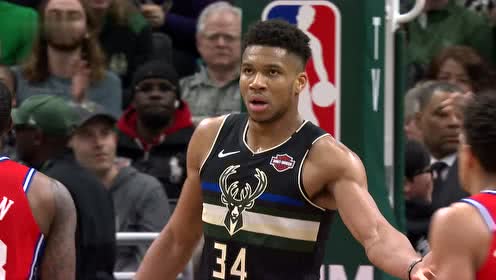 【NBA集锦】字母哥造犯规眨眼瞬间 有詹姆斯那味儿了!