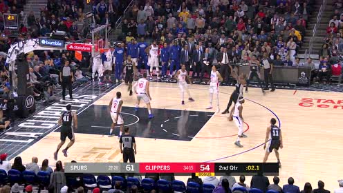 【NBA集锦】德罗赞高难度跳投 中投靓仔为马刺守住领先