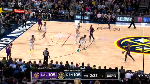 【NBA集锦】詹姆斯高难度上篮未果 戴维斯二次进攻得手