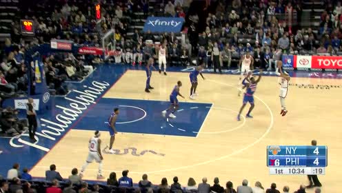 【NBA集錦】手感來的真早 哈里斯轉(zhuǎn)換三分自信出手空心命中