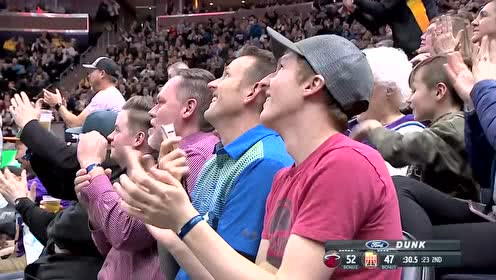 【NBA集锦】英格尔斯外线长传 戈贝尔篮下接饼双手背扣