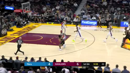 【NBA集锦】恩比德内线教学翻身跳投 塞克斯顿快速反击上篮打停76人