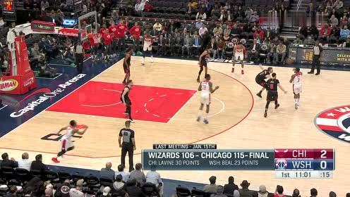 【NBA集锦】小试牛刀!比尔助攻八村垒突破中距离急停跳投