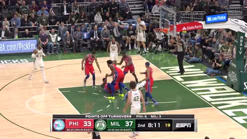 【NBA集锦】内外两开花 理查德森反击上篮+底角三分连取5分