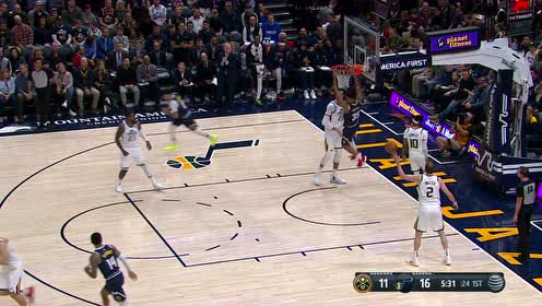 【NBA集锦】穆雷神龙摆尾送妙传 多齐尔拍马赶到双手暴扣