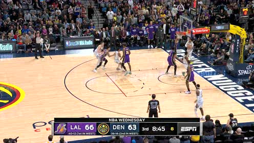 【NBA集锦】上胖若水定海神针 约基奇大号三分打停湖人