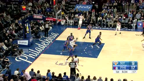 【NBA集錦】哈里斯避實就虛 賽布爾跟進接球暴力重扣