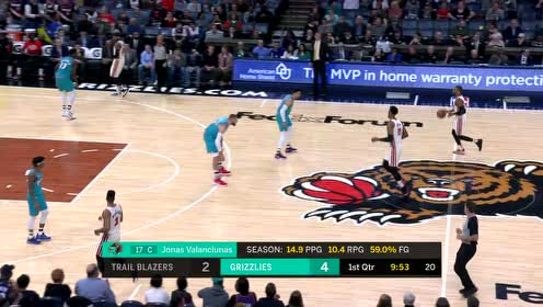 【NBA集锦】看表时间到 利拉德弧顶超远三分迎射瓦兰丘纳斯