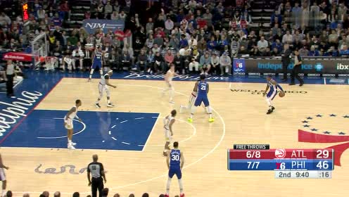 【NBA集錦】恩比德虎入狼群內(nèi)線補扣 科林斯腳踩蓮花突破單臂炸筐