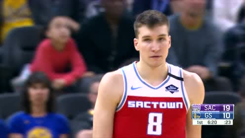 【NBA集锦】扔的越来越远 博格达诺维奇手掌冒火远射三分一发入魂