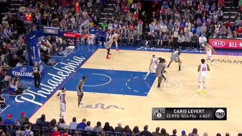 【NBA集锦】勒韦尔高难度后撤步三分 哈里斯内线持球暴扣