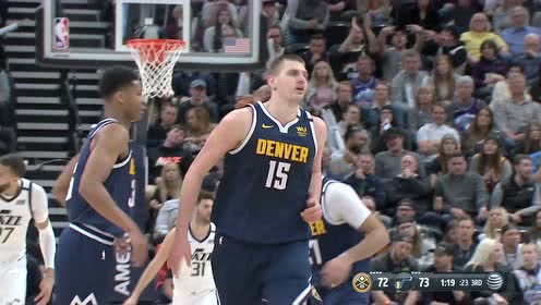 【NBA集锦】四两拨千斤 约基奇小手一抖补篮命中