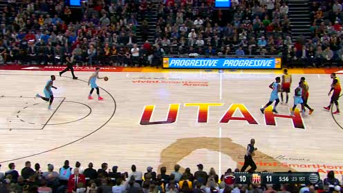 【NBA集锦】干得漂亮!米切尔三分线外一米远颜射对手