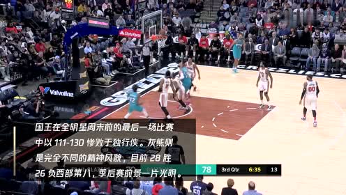 【NBA集锦】21日灰熊vs国王 莫兰特大战福克斯