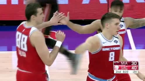 【NBA集锦】国王耐心配合多人传导 博格丹底角三分抬手就有