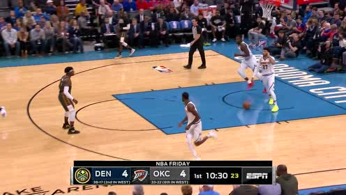 【NBA集錦】亞當(dāng)斯化身做餅俠 反吊籃下加里納利滑翔暴扣