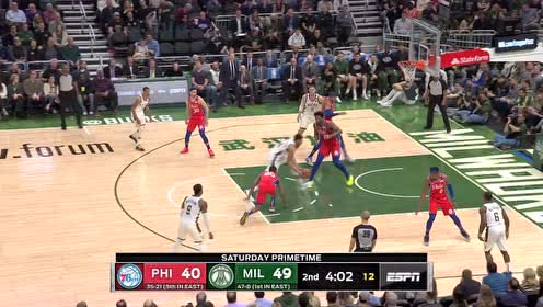 【NBA集锦】就想玩儿点儿新鲜的 阿德托昆博原地翻身跳投