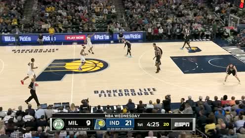 【NBA集錦】打破得分荒！米德爾頓持球突破左手上籃