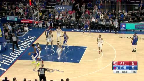 【NBA集錦】得分助攻手到擒來 哈里斯假突真?zhèn)鞔蟮蹆?nèi)線建功