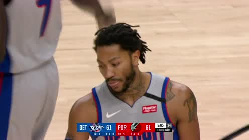 【NBA集锦】虽缓实准 罗斯撤步三分一箭穿心