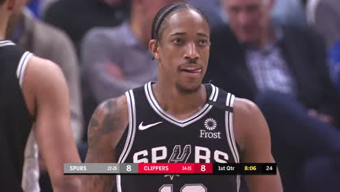 【NBA集锦】对上了 德罗赞单打泡椒投篮命中还造犯规