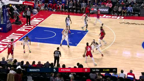 【NBA集锦】最怕灵活死胖子 约基奇底角后仰两分打进