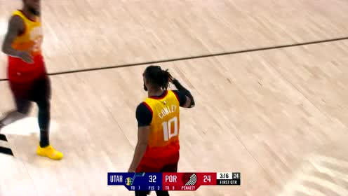 【NBA集锦】视防守为无物!康利自信侧翼三分空心命中