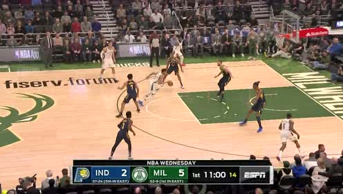 【NBA集錦】字母哥三分線摘得前場(chǎng)板 歐洲步攻筐簡(jiǎn)直要命