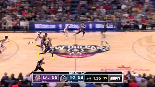 【NBA集錦】詹姆斯三線快攻常規(guī)操作 助攻庫茲馬反手上籃