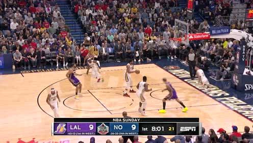 【NBA集錦】錫安連續(xù)籃下得分 胖虎開場這么猛老詹也頂不住