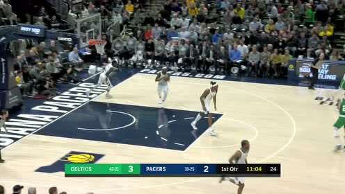 【NBA集錦】先來(lái)試試手感！塔圖姆假突妙傳斯馬特底角三分輕松入網(wǎng)