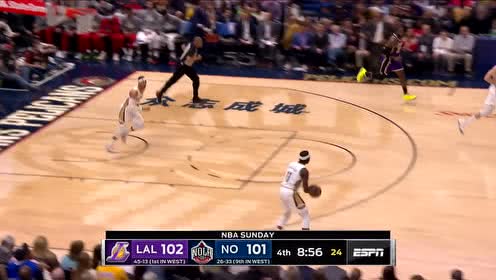 【NBA集錦】面對前隊友也毫不留情 詹姆斯坐打哈學(xué)友完成暴扣