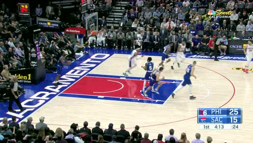 【NBA集锦】野兽出没请注意 哈里斯直捣黄龙双手暴扣