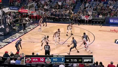 【NBA集锦】锡安硬刚防守 拉杆上篮强势打进