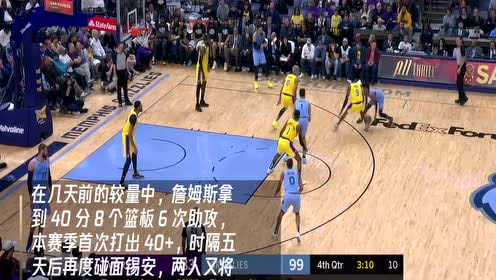 【NBA集錦】湖人vs鵜鶘 詹姆斯和錫安再度過招