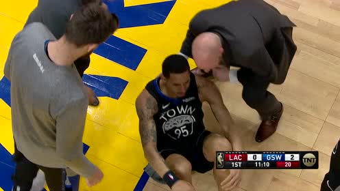 【NBA集錦】金州又添傷員 安德森扭傷倒地痛苦離場